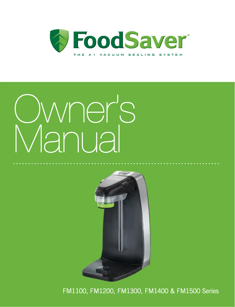 Página 1 del manual Manual de usuario FoodSaver FM1100