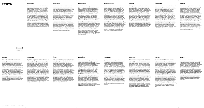 Imagen de la primera página del manual del dispositivo TYBYN 004.156.22