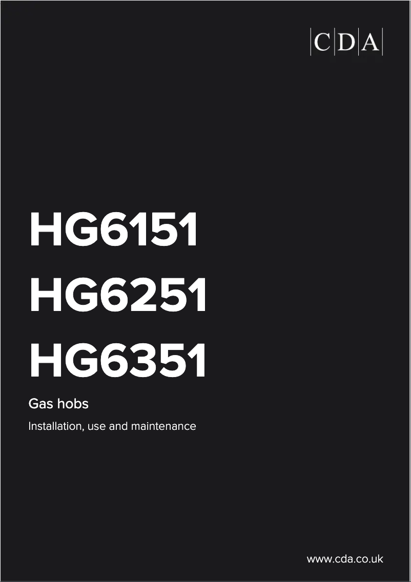 Page n°1 - Mode d'emploi CDA HG6251SS