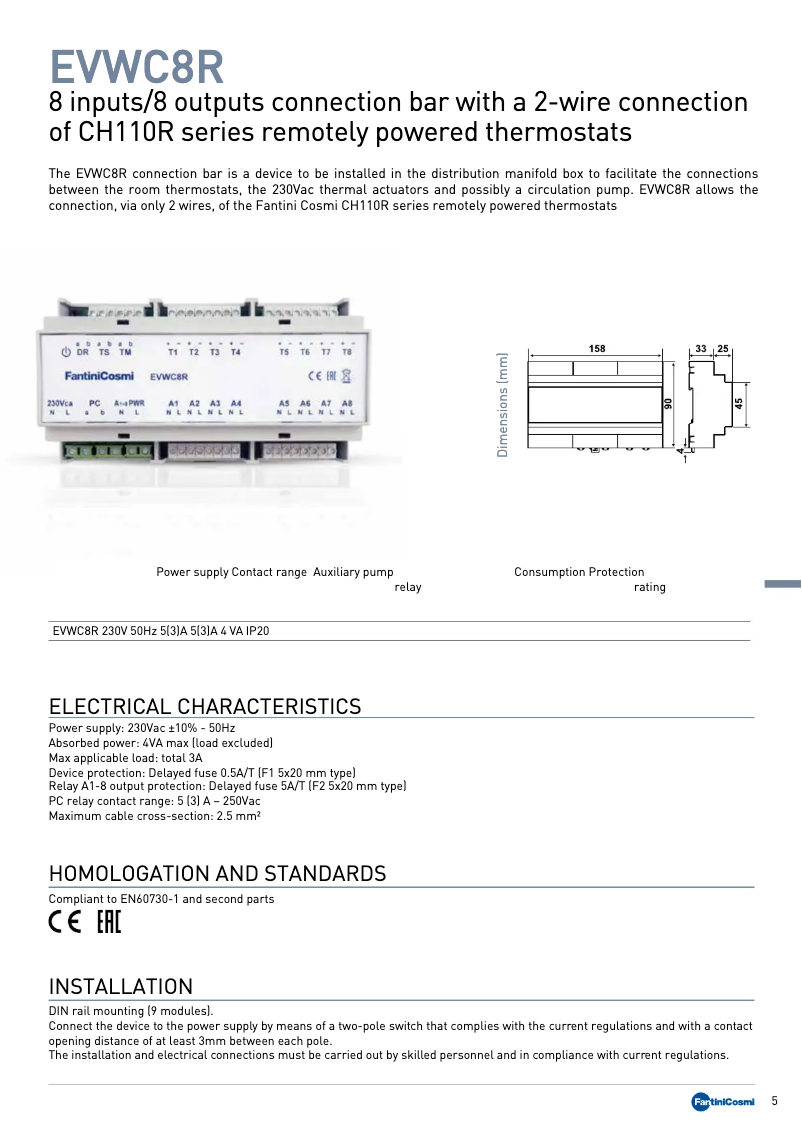 Image de la première page du manuel de l'appareil EVWC8R