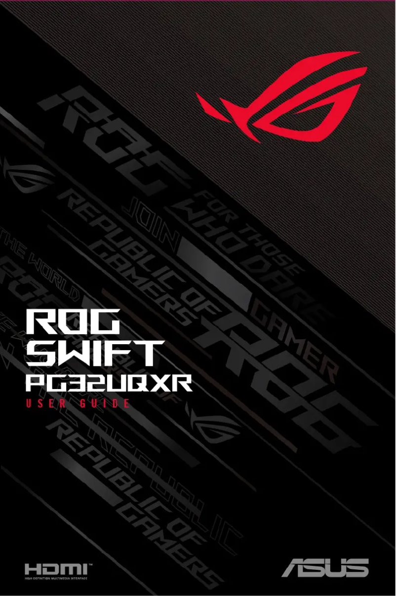 Page 1 de la notice Manuel utilisateur Asus ROG Swift PG32UQXR