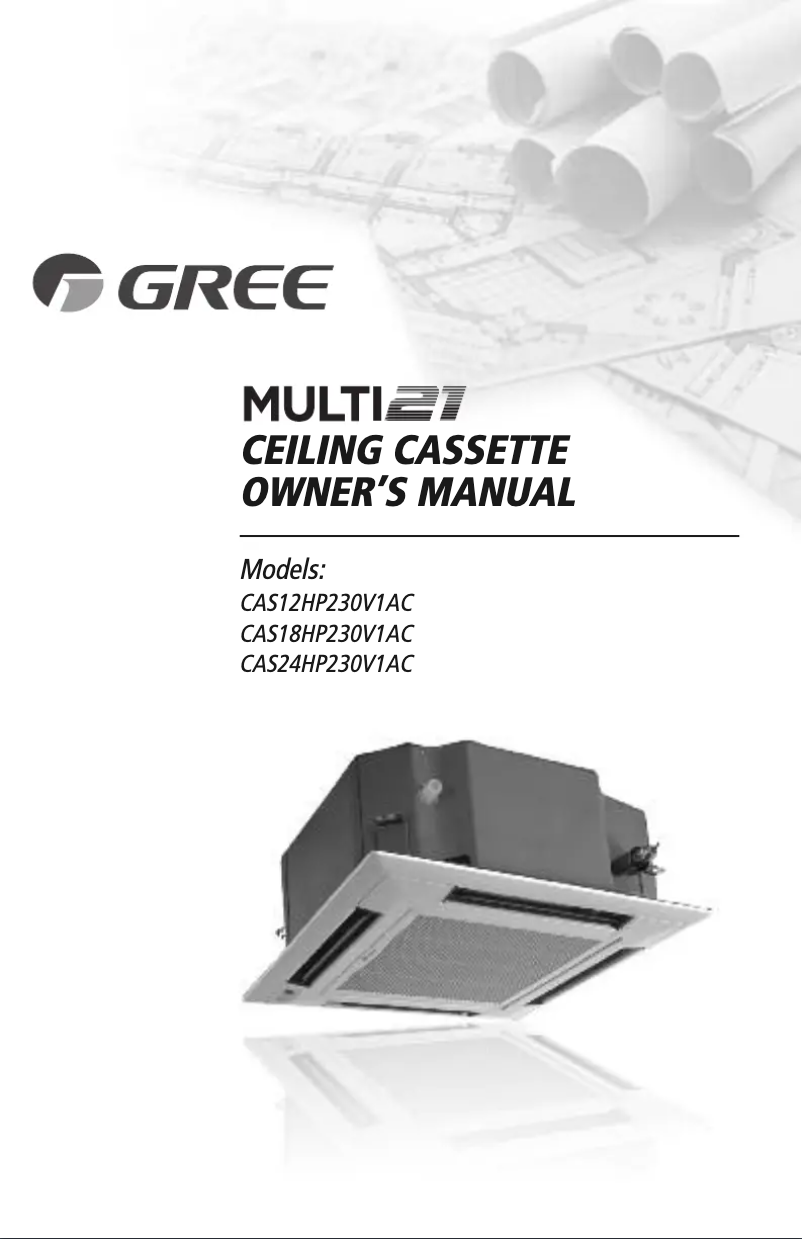 Page 1 de la notice Manuel utilisateur Gree CAS24HP230V1AC
