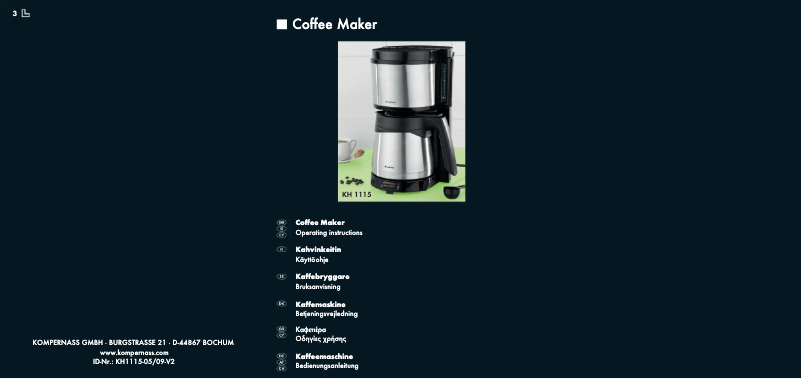 Page 1 de la notice Manuel utilisateur SilverCrest KH 1115