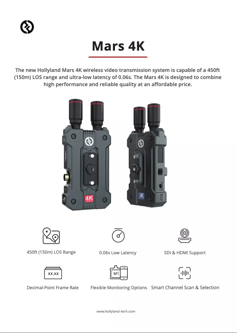 Image de la première page du manuel de l'appareil Mars 4K