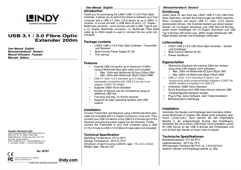 Image de la première page du manuel de l'appareil 42707