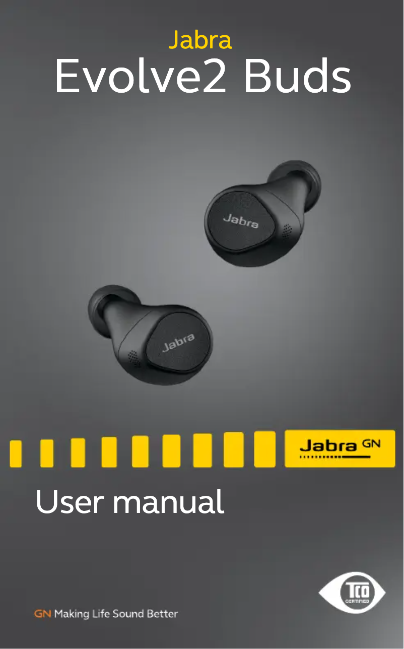 Page 1 de la notice Manuel utilisateur Jabra Evolve2 Buds