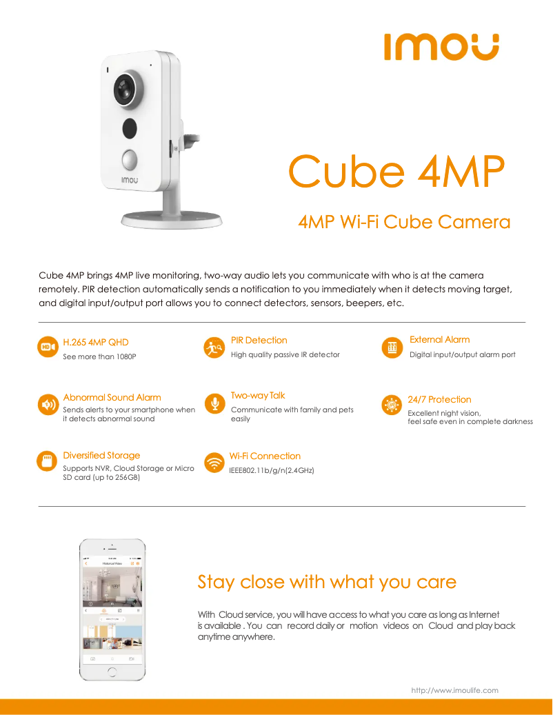 Image de la première page du manuel de l'appareil Cube 4MP