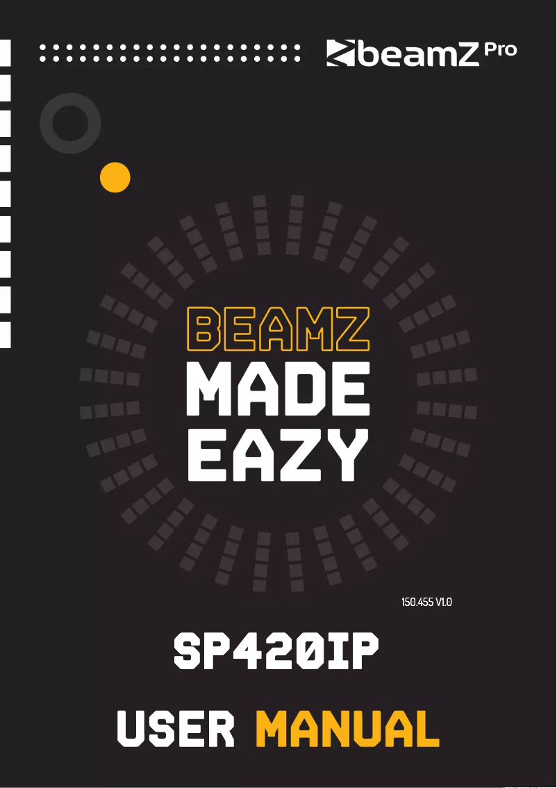 Page n°1 - Manuel utilisateur BeamZ SB420IP