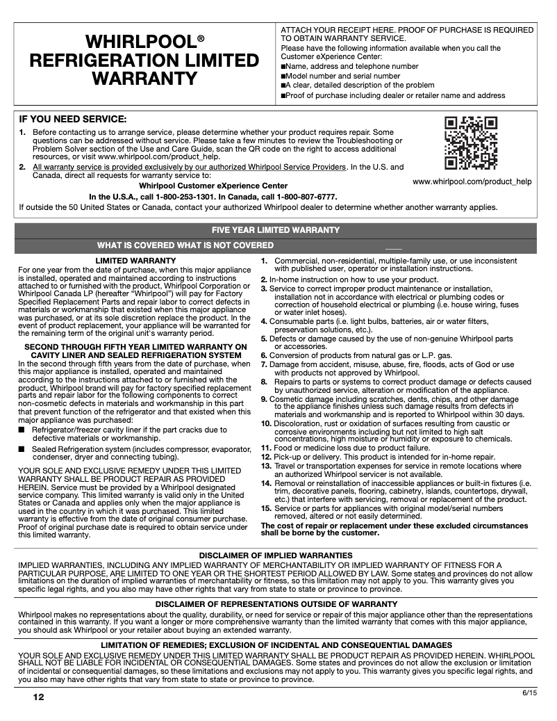 Image de la première page du manuel de l'appareil WUB50X24HZ