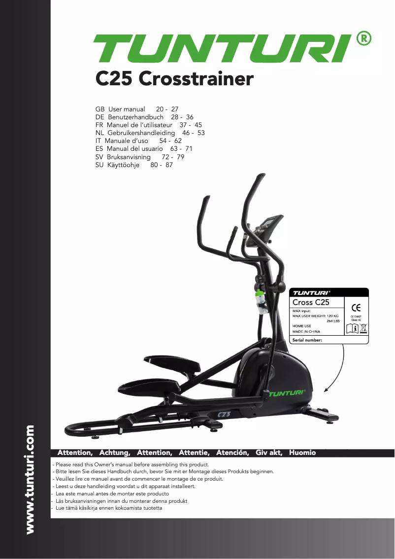 Image de la première page du manuel de l'appareil Compentence C25-F