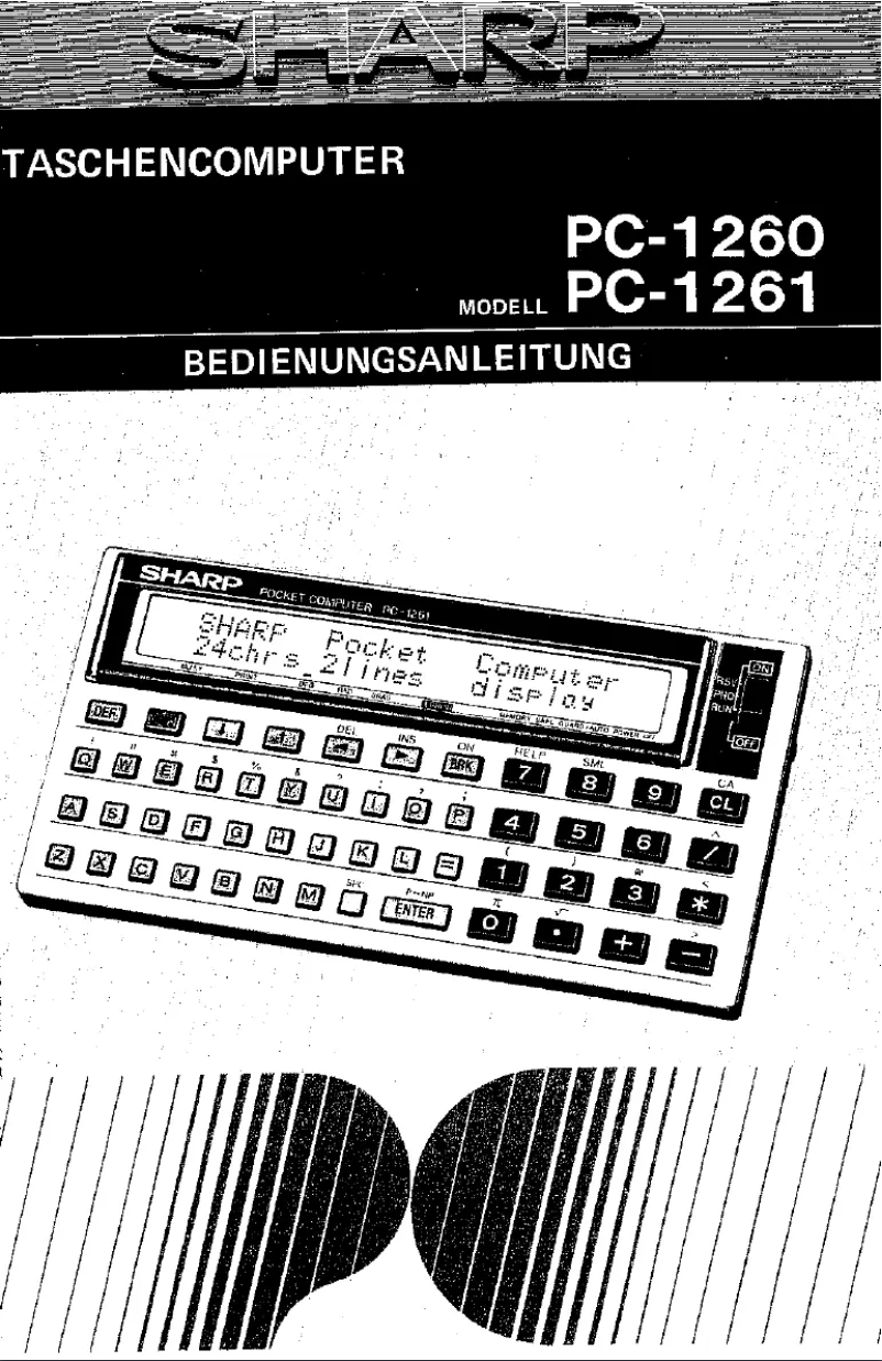Page 1 de la notice Manuel utilisateur Sharp PC1261