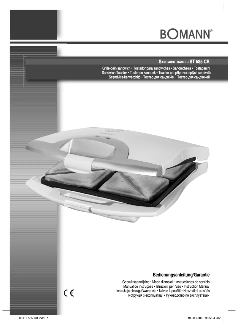 Image de la première page du manuel de l'appareil ST 585 CB