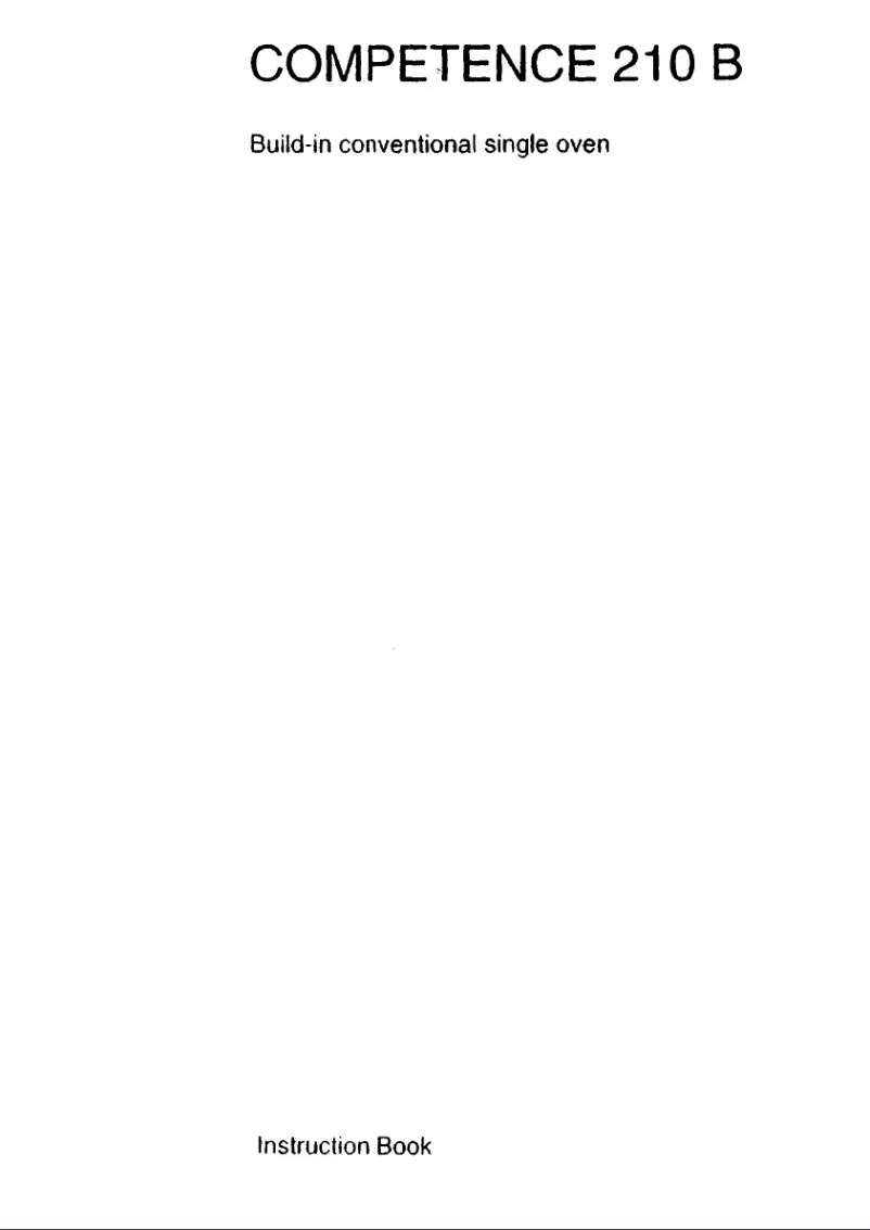 Image de la première page du manuel de l'appareil Competence 210B w FBI