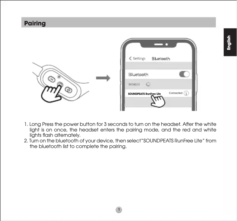 Image de la première page du manuel de l'appareil RunFree Lite