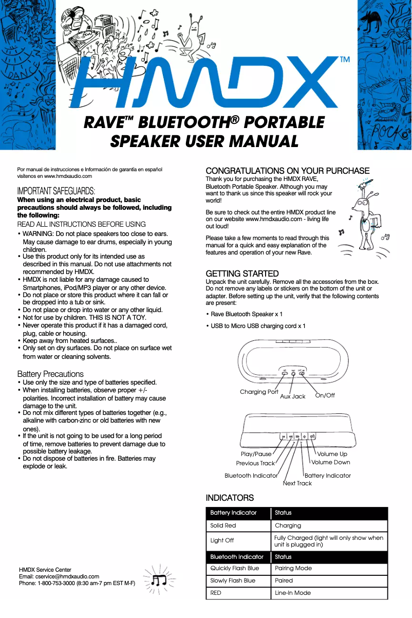 Image de la première page du manuel de l'appareil Rave