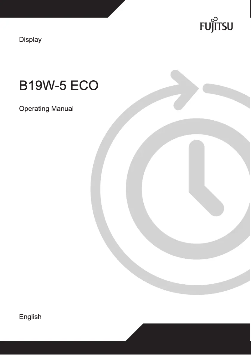 Page n°1 - Manuel utilisateur Fujitsu B19W-5 ECO