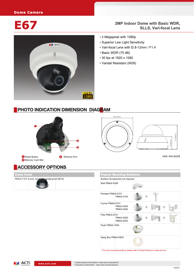 Image de la première page du manuel de l'appareil E67