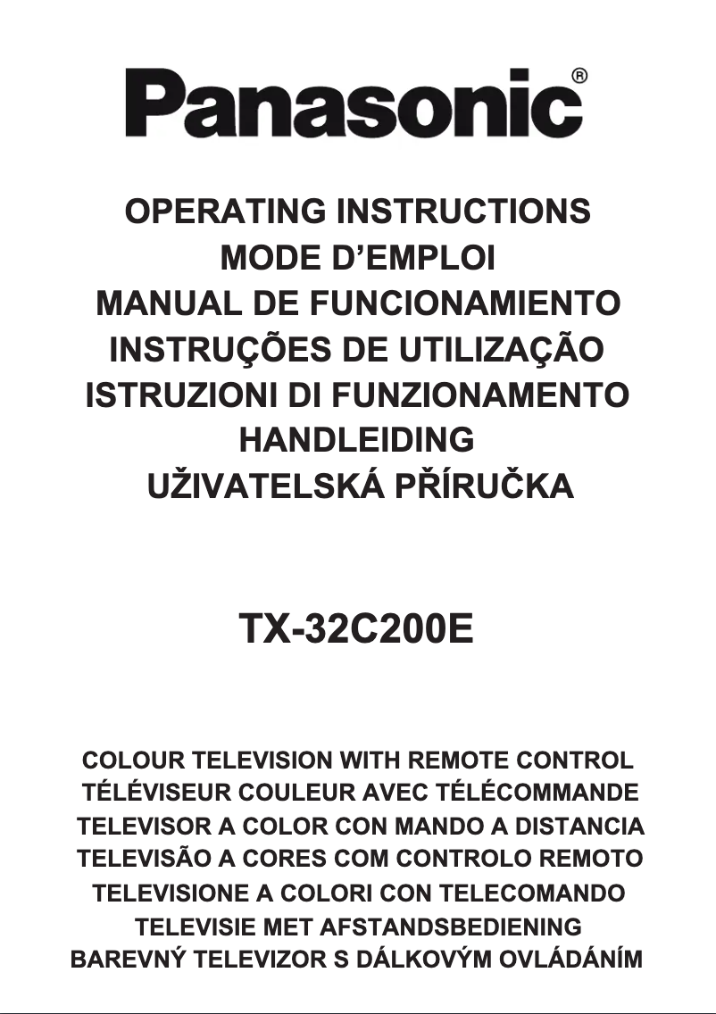Página 1 del manual Manual de usuario Panasonic TX-32C200E