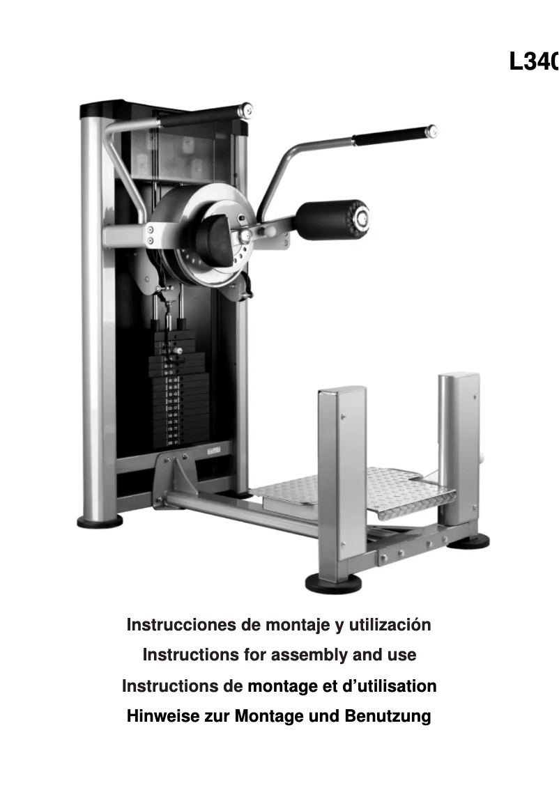 Image de la première page du manuel de l'appareil L340