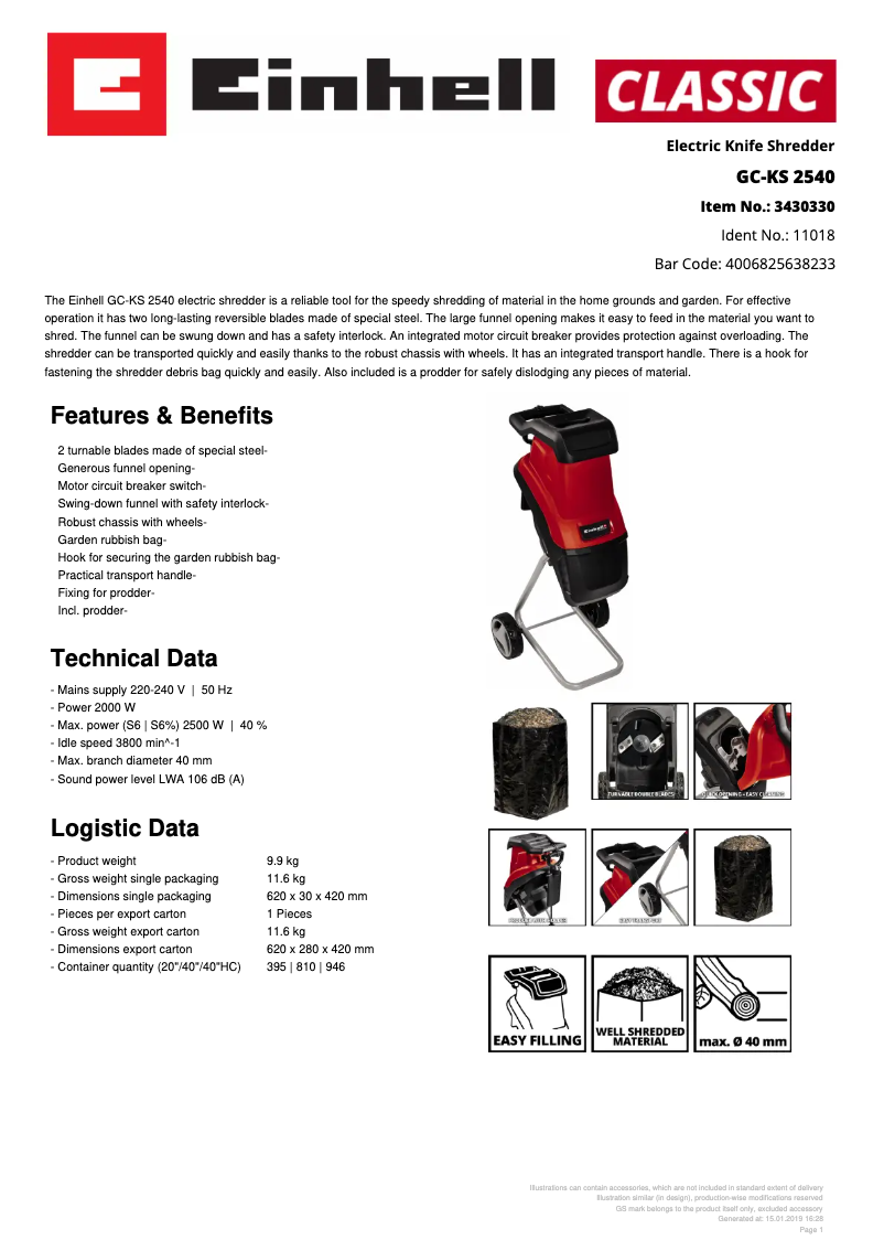 Image de la première page du manuel de l'appareil GC-RS 2540