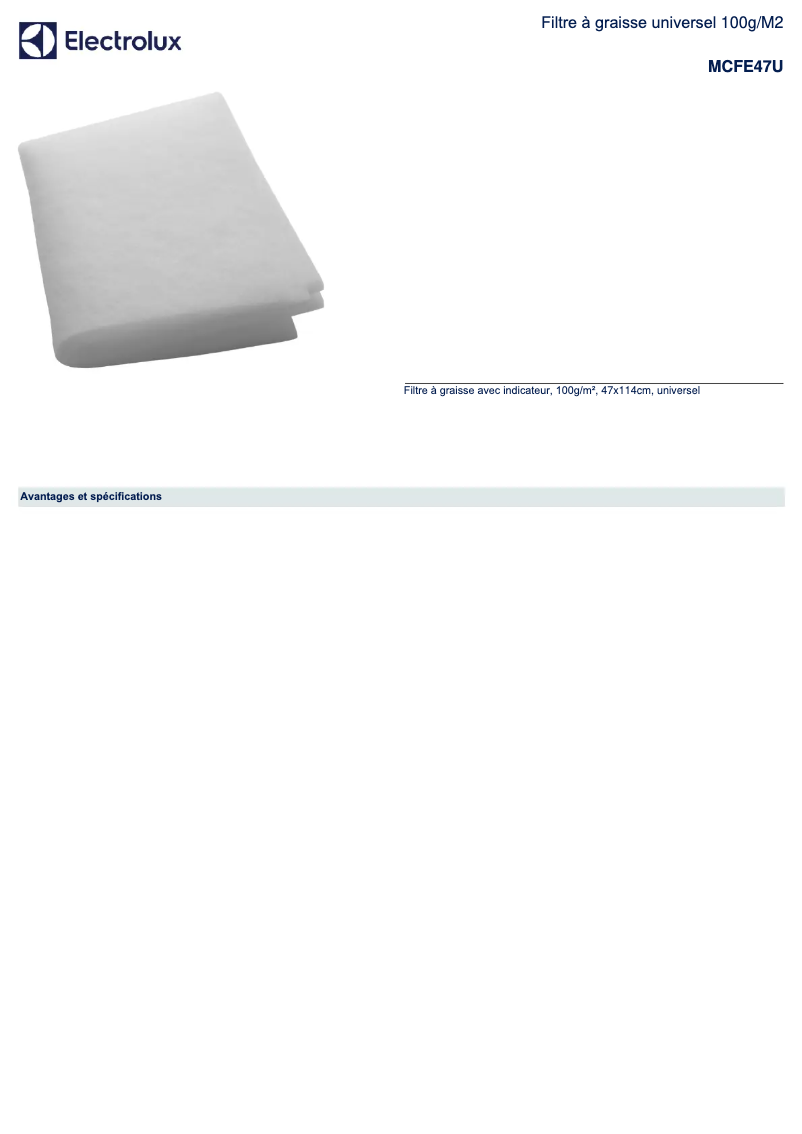 Image de la première page du manuel de l'appareil MCFE47U