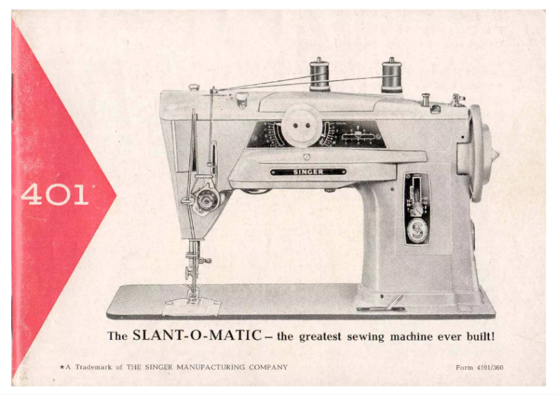 Page n°1 - Manuel utilisateur Singer Slant-o-Matic 401