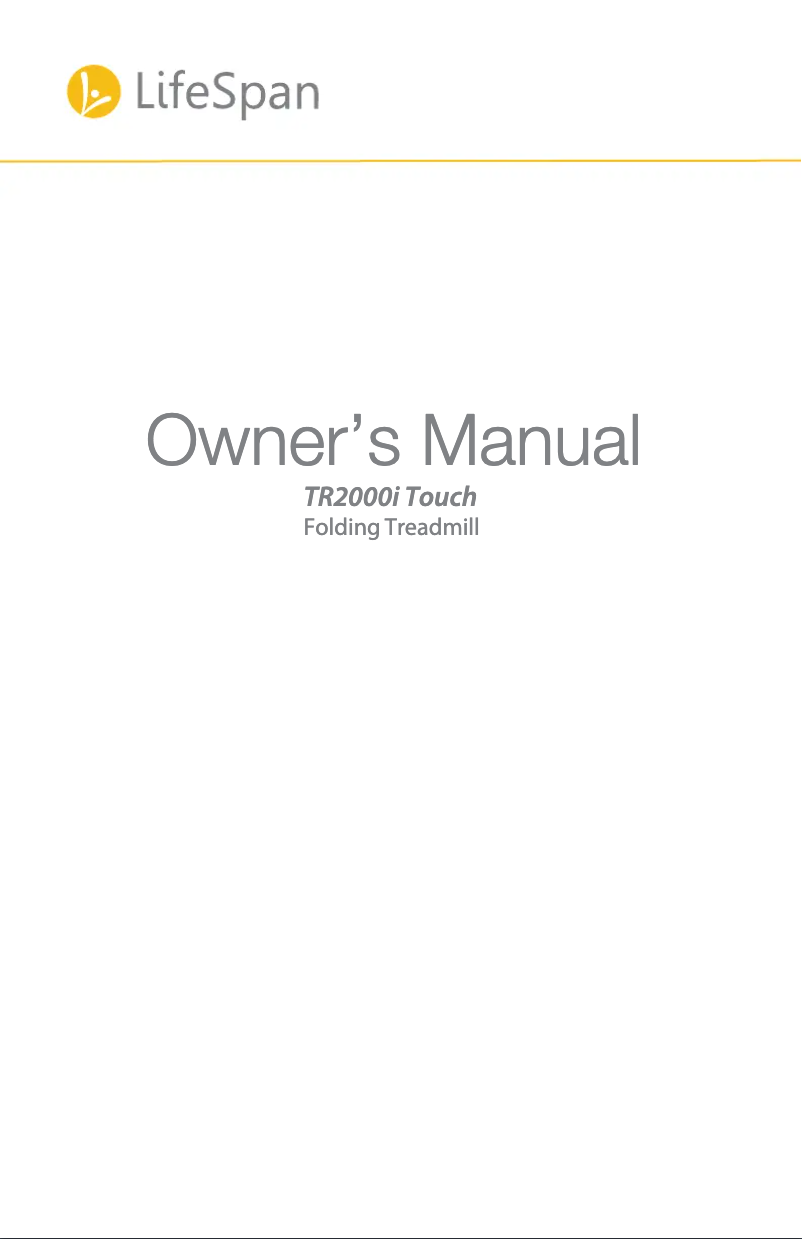 Página 1 del manual Manual de usuario LifeSpan TR2000iT