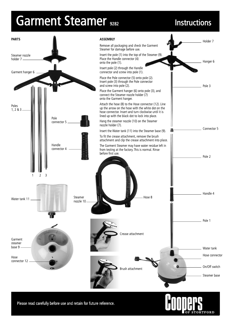 Página 1 del manual Manual de usuario Coopers 9282