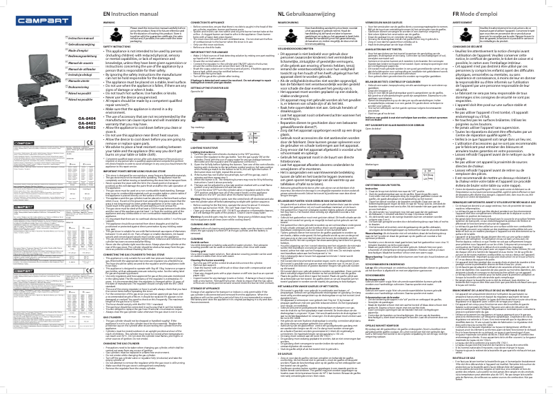 Page 1 de la notice Manuel utilisateur Campart Travel GA-8404