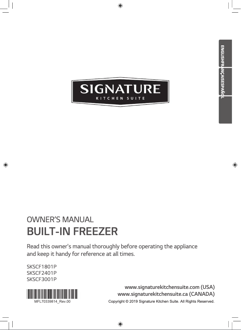 Page n°1 - Manuel utilisateur Signature SKSCF2401P