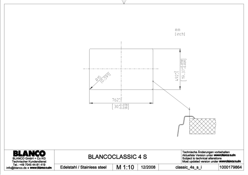 Page 1 de la notice Manuel utilisateur BLANCO CLASSIC 4 S
