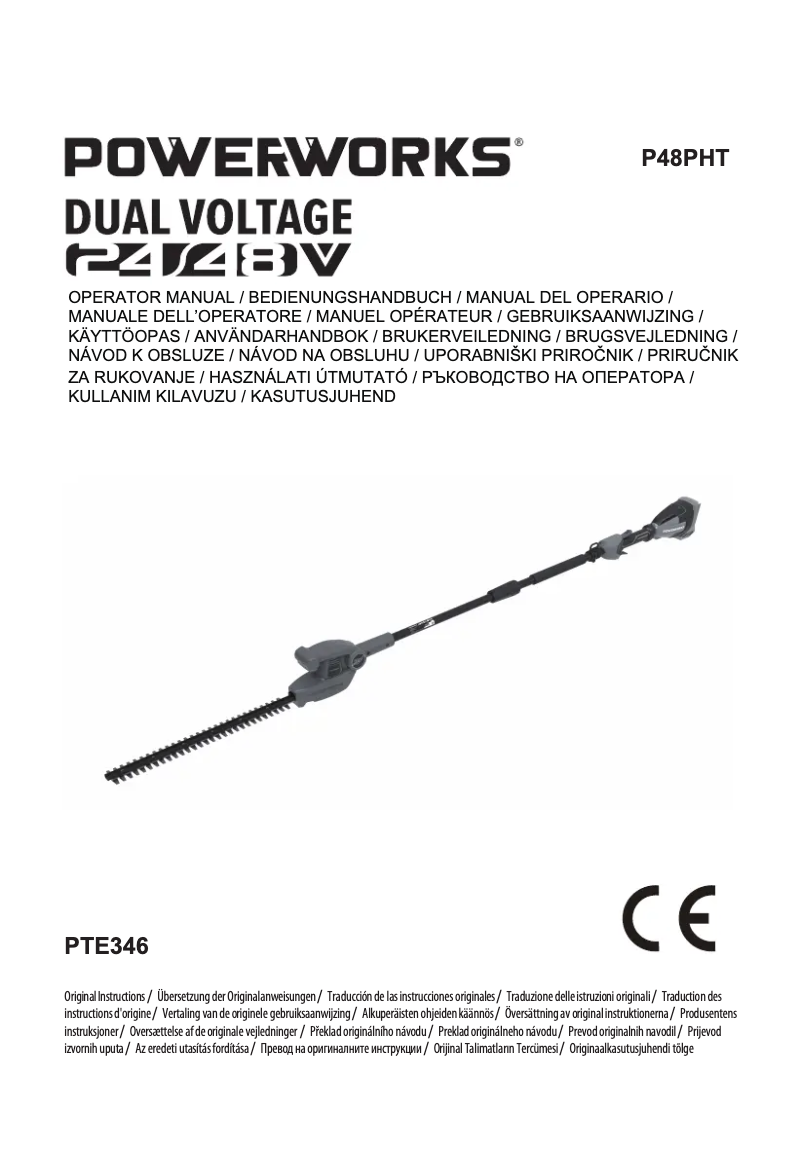 Page n°1 - Manuel utilisateur Powerworks P48PHT