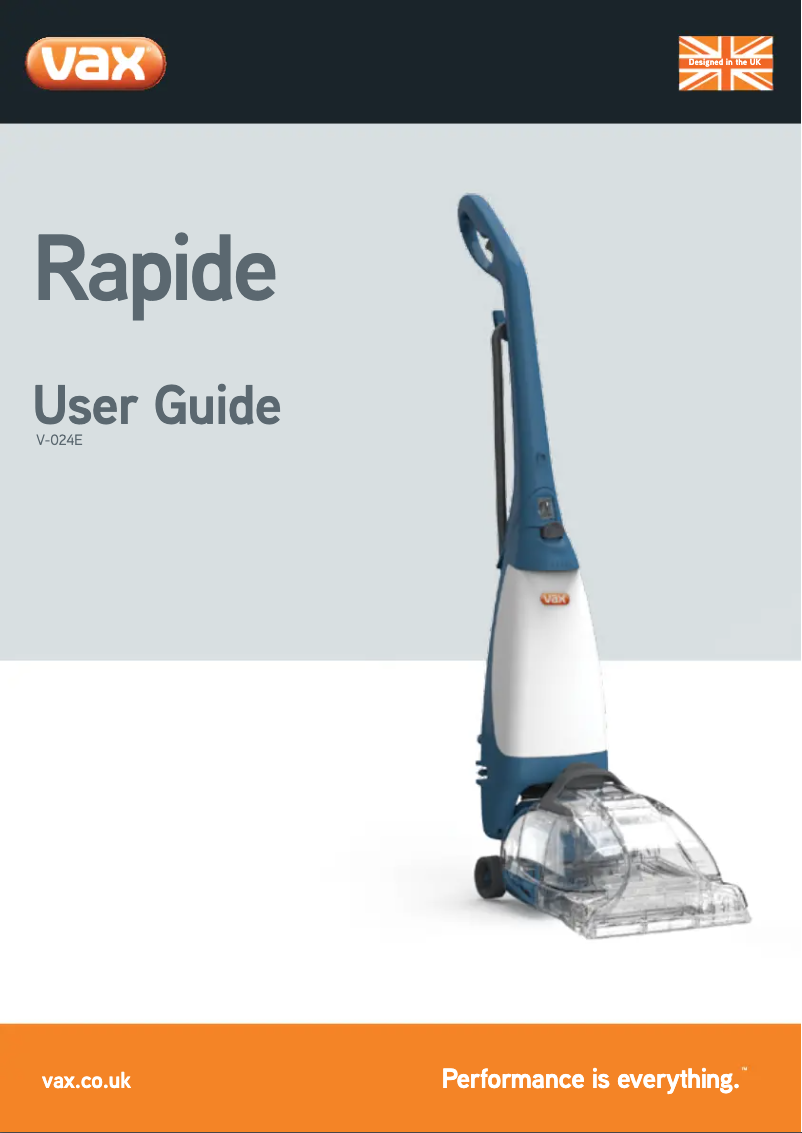 Página 1 del manual Manual de usuario Vax Rapide V-024U