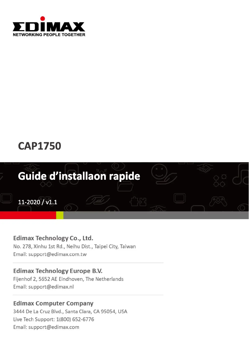 Page 1 of the manual User Manual Edimax CAP1750