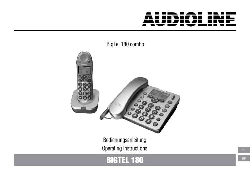 Imagen de la primera página del manual del dispositivo BigTel 182 Combo