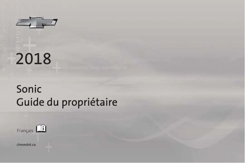 Page 1 de la notice Manuel utilisateur Chevrolet Sonic (2018)