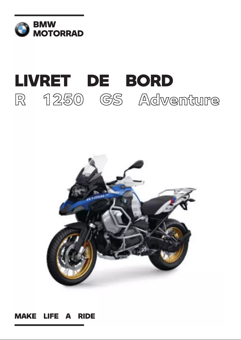 Página 1 del manual Manual de usuario BMW R 1250 GS Adventure (2020)