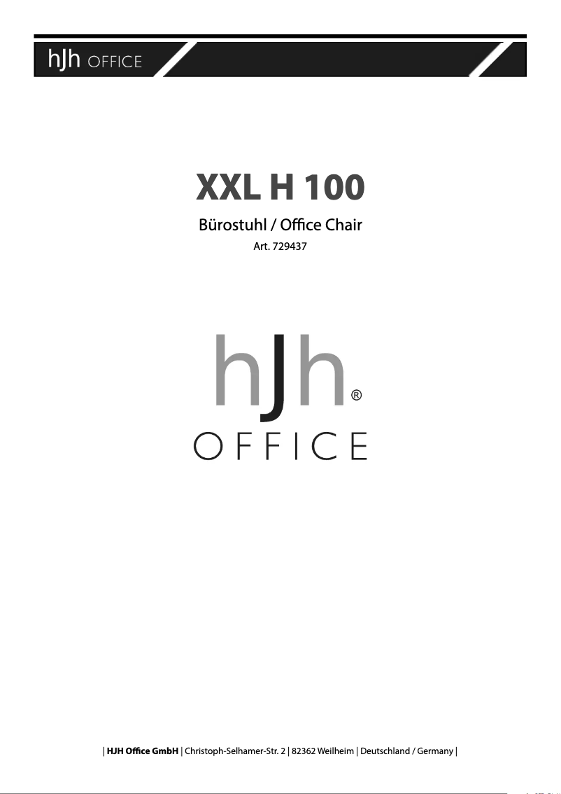 Page n°1 - Manuel utilisateur HJH Office XXL H 100