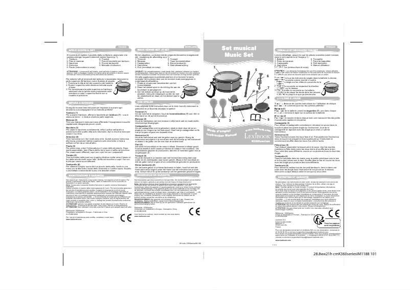 Page 1 de la notice Manuel utilisateur Lexibook K360