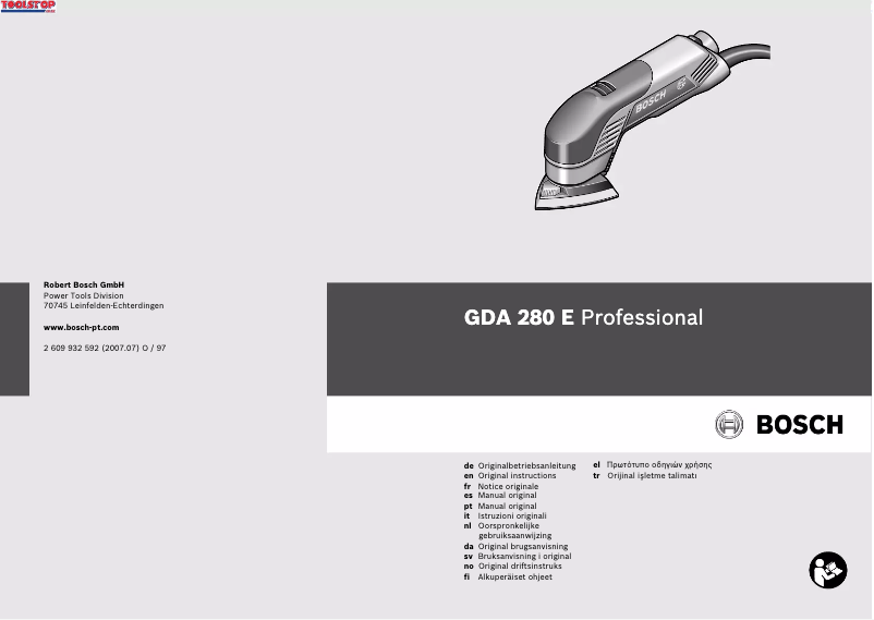 Image de la première page du manuel de l'appareil GDA 280 E Professional