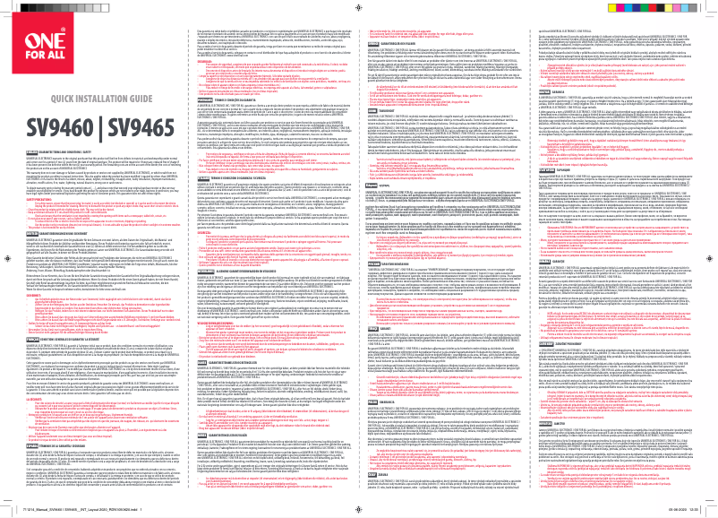 Image de la première page du manuel de l'appareil SV 9465