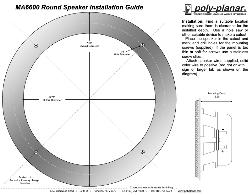 Page n°1 - Manuel utilisateur Poly-Planar MA6600