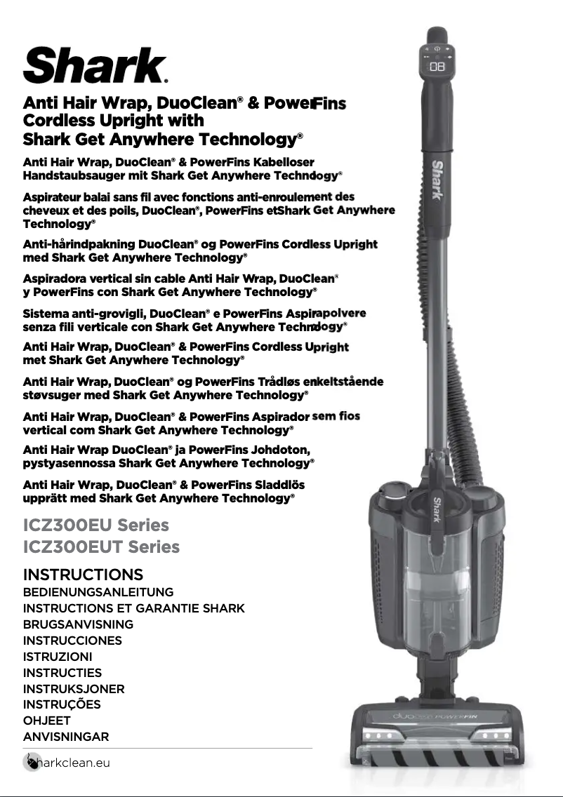 Page 1 de la notice Manuel utilisateur Shark ICZ300EUT