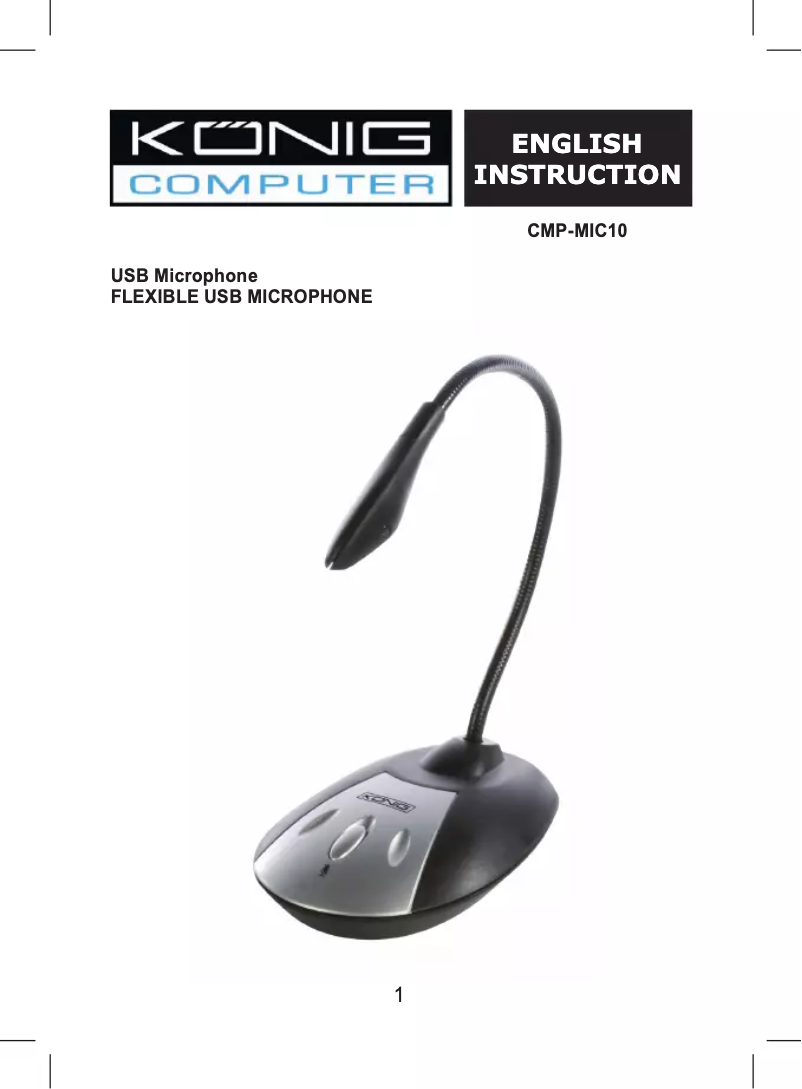 Image de la première page du manuel de l'appareil CMP-MIC10