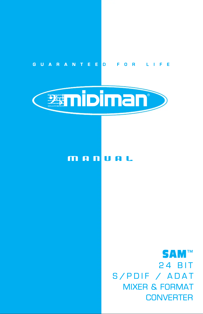 Image de la première page du manuel de l'appareil SAM