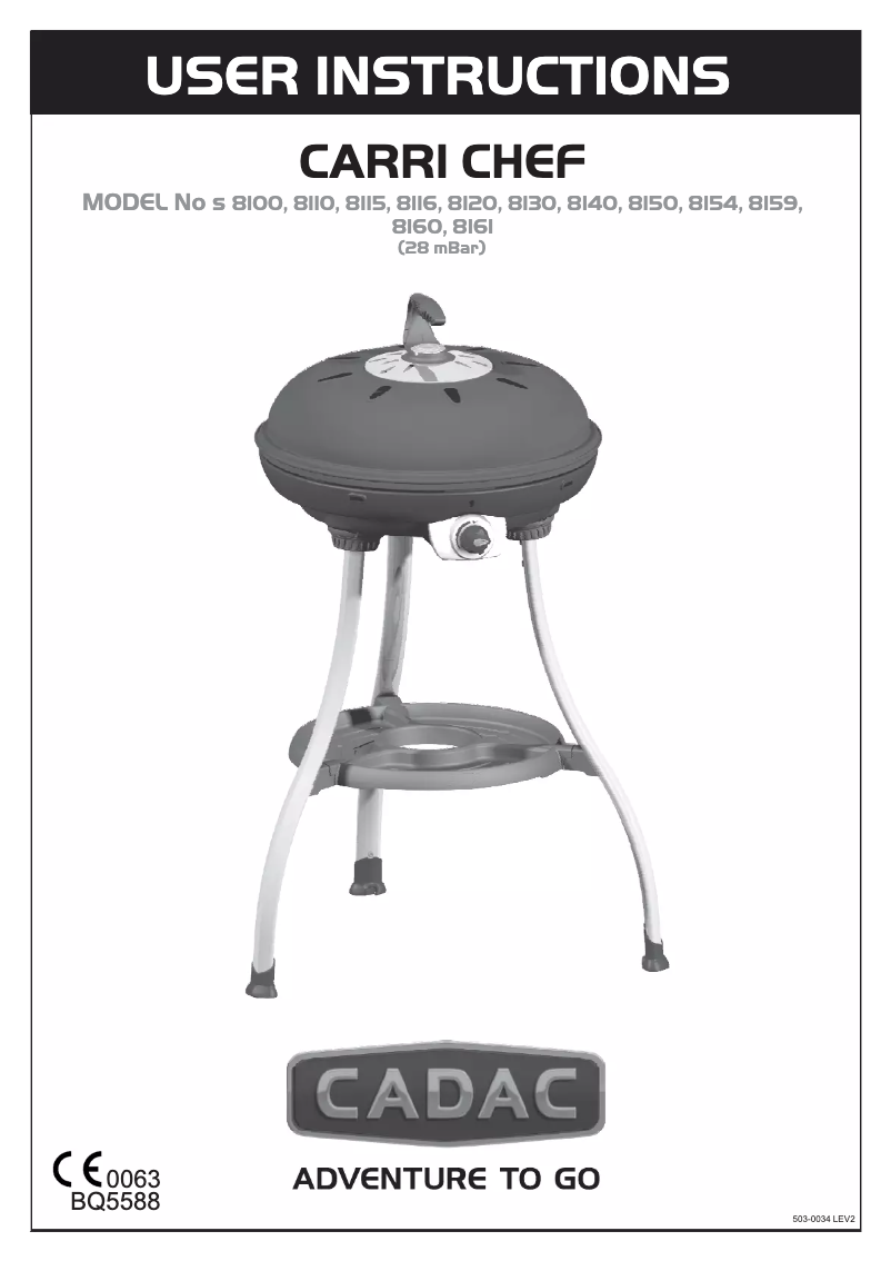 Page n°1 - Manuel utilisateur Cadac Carri Chef 2 BBQ/Skottel Combo