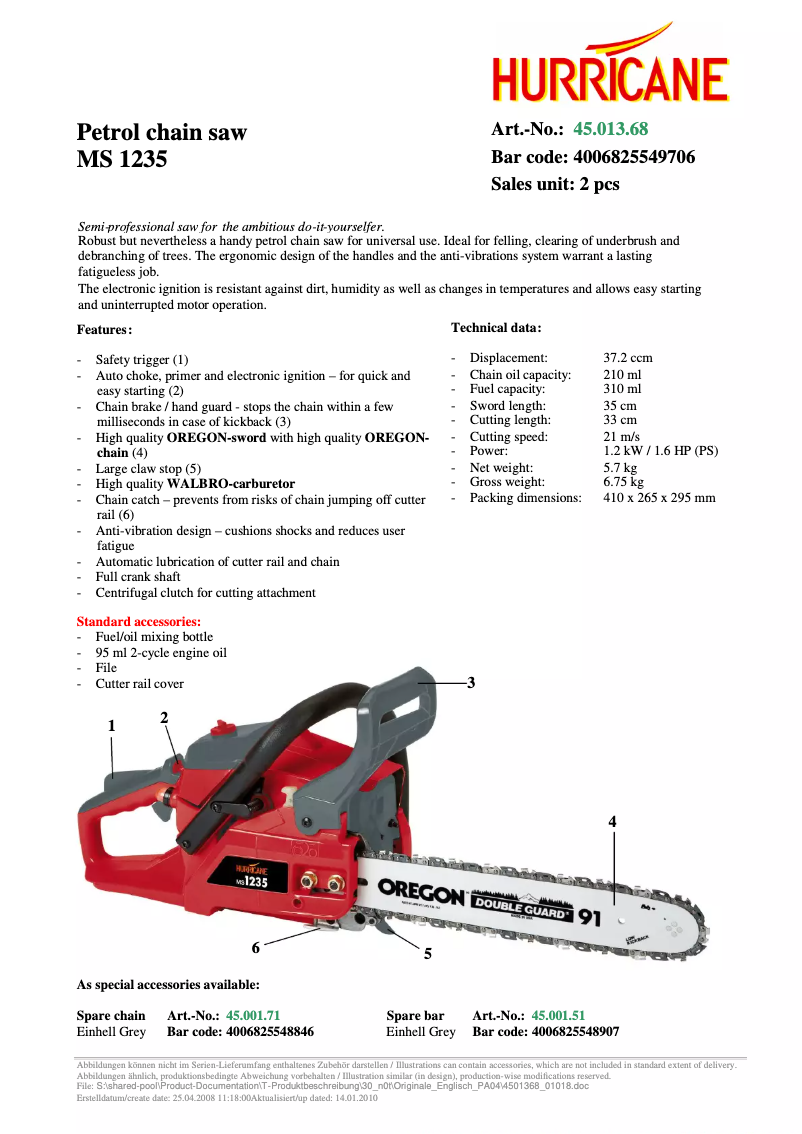 Image de la première page du manuel de l'appareil MS 1235/1