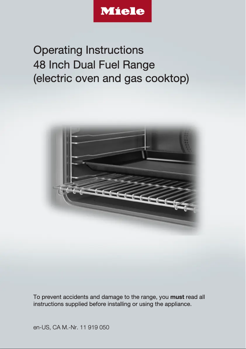 Page n°1 - Manuel utilisateur Miele HR 1956-3 LP