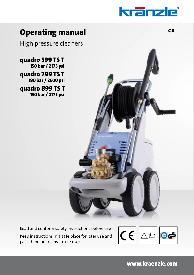 Image de la première page du manuel de l'appareil Quadro 799 TST