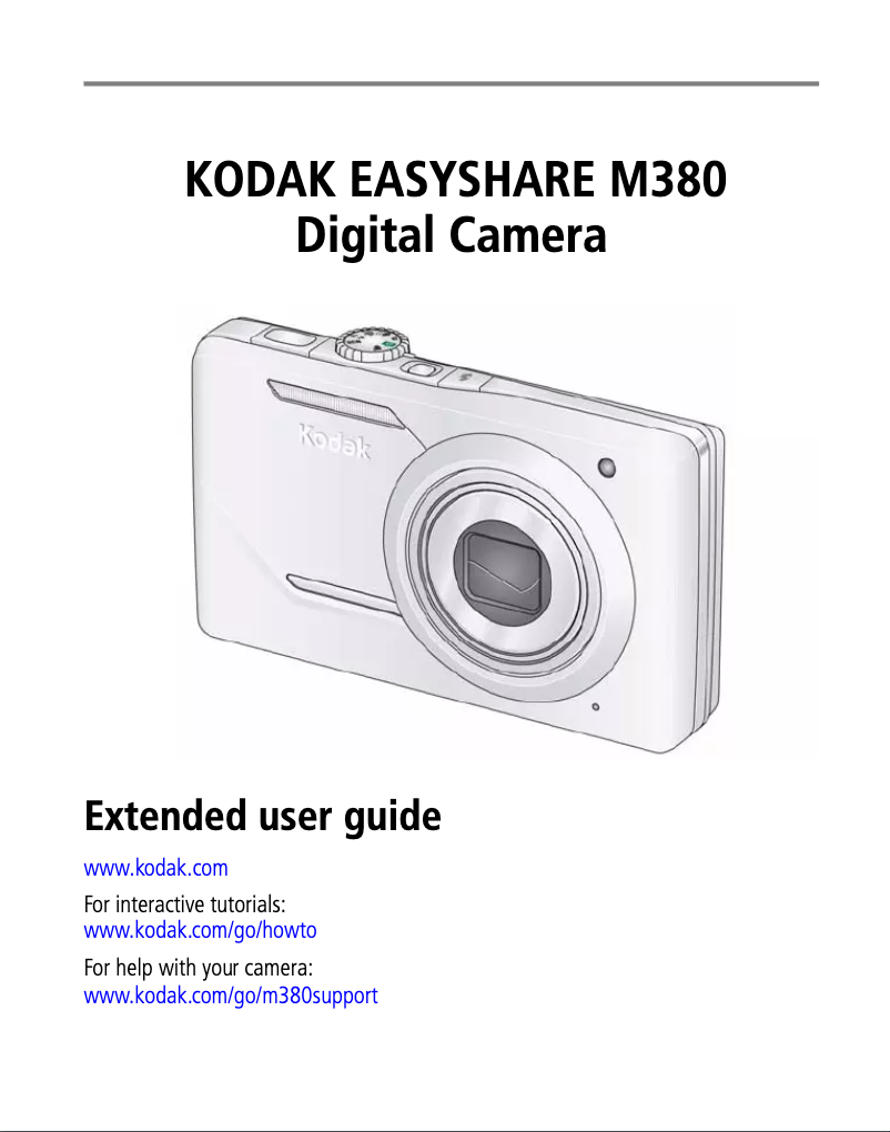 Image de la première page du manuel de l'appareil EasyShare M380